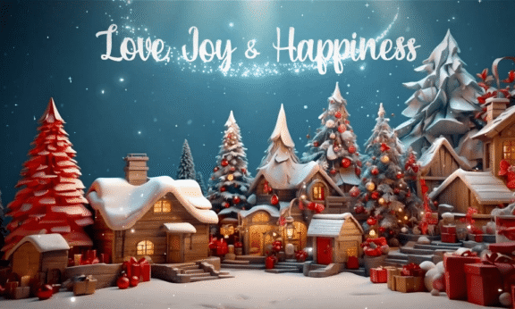 Sample 1006 - Cozy Christmas Village Logo Animation