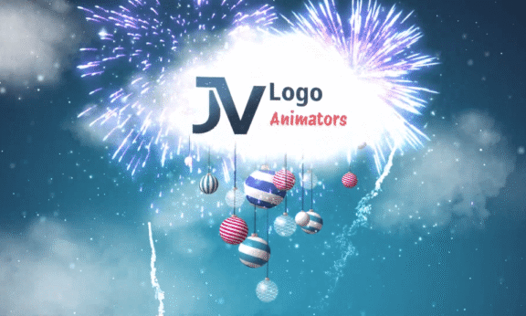 Sample 1019 - Festive Fireworks Logo Animation