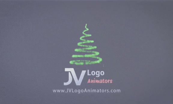 Sample 1021 - Chalkboard Christmas Tree Logo Animation