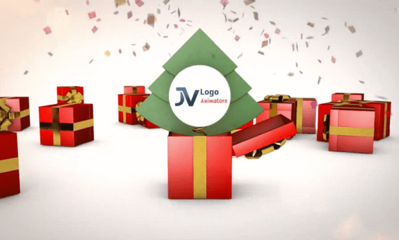 Sample 1022 - Festive Gift Surprise Logo Animation