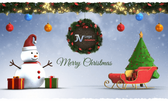 Sample 1025 - Festive Christmas Scene Logo Animation
