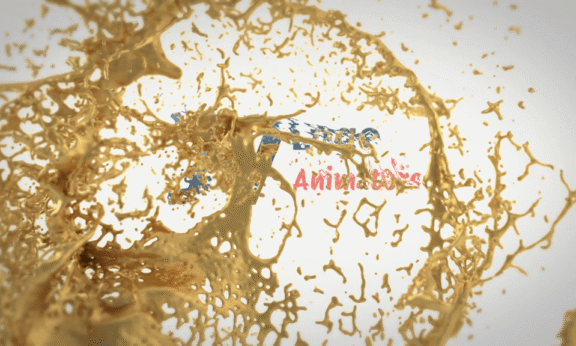 Sample 1062 - Golden Splash Logo Animation
