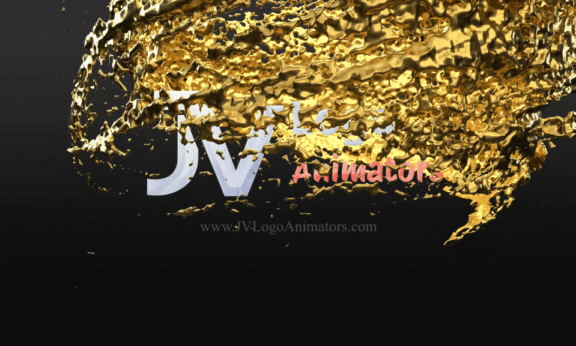 Sample 1063 - Golden Liquid Logo Animation