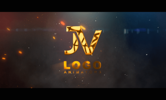Sample 1070 - Golden Explosion Logo Animation