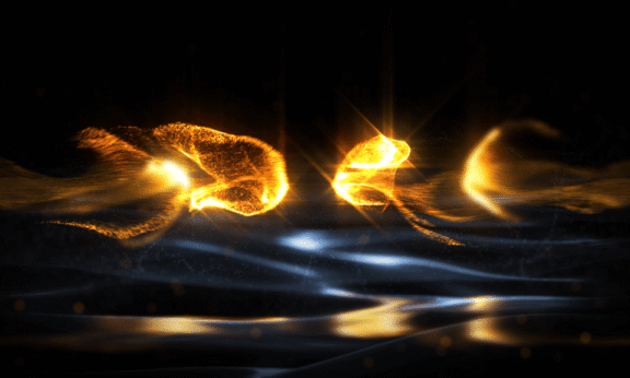 Sample 1072 - Golden Energy Burst Logo Animation