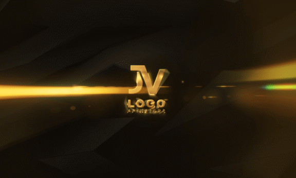 Sample 1079 - Golden Light Rays Logo Animation