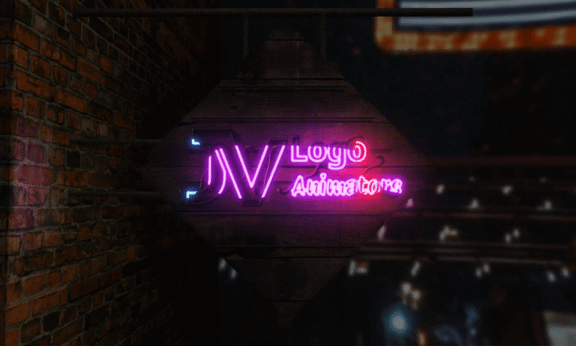 Sample 1121 - Neon Sign Logo Animation