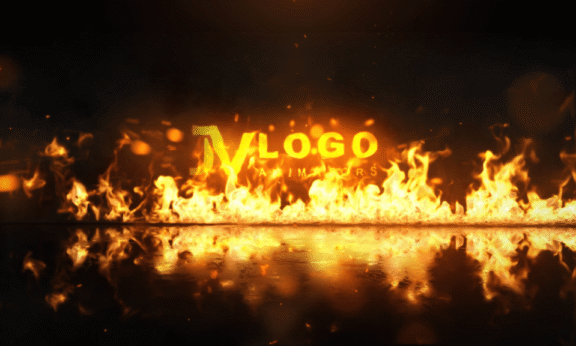 Sample 1184 - Fiery Text Logo Animation