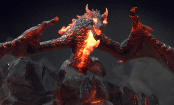 Sample 1187 - Volcanic Dragon Logo Animation