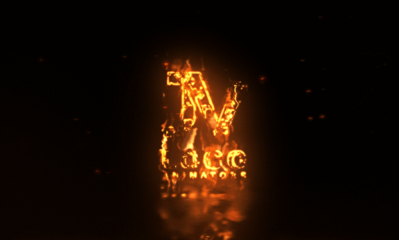 Sample 1189 - Fiery Text Logo Animation