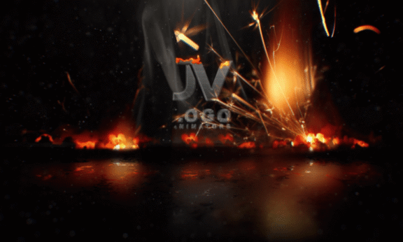 Sample 1192 - Fiery Explosion Logo Animation