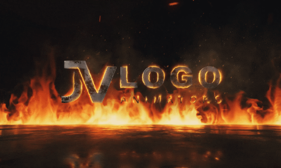 Sample 1193 - Fiery Metal Logo Animation