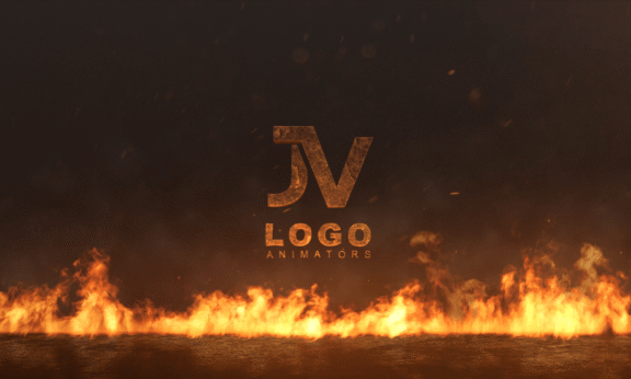 Sample 1199 - Fiery Metal Logo Animation