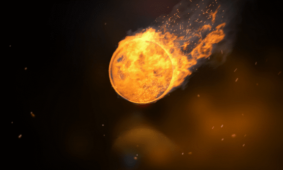 Sample 1202 - Fiery Orb Logo Animation
