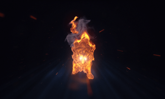 Sample 1204 - Fiery Lion Logo Animation