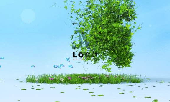 Sample 1214 - Nature's Bloom Logo Animation