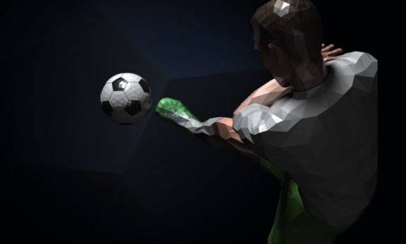 Sample 1248 - Soccer Kick Player Logo